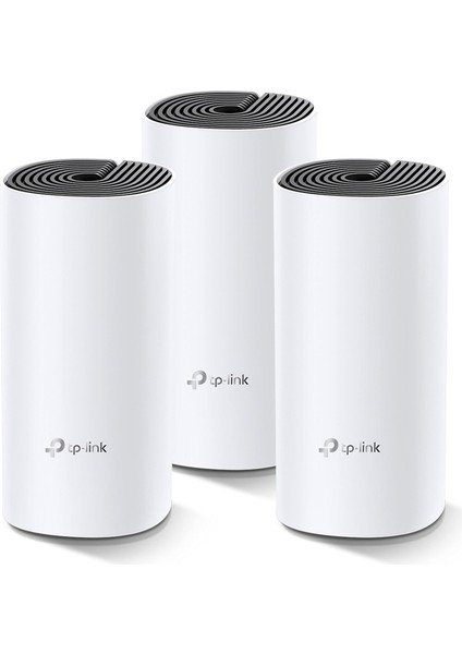 Deco M4(3-Pack), AC1200 Mbps, Dual-Band, Gigabit Portları, 100 Cihaza Kadar Bağlanılabilirlik, 370 M²'ye Kadar Kapsama, Mobil Uygulama ile Kolay Kurulum, Wi-Fi 5 Mesh Sistemi
