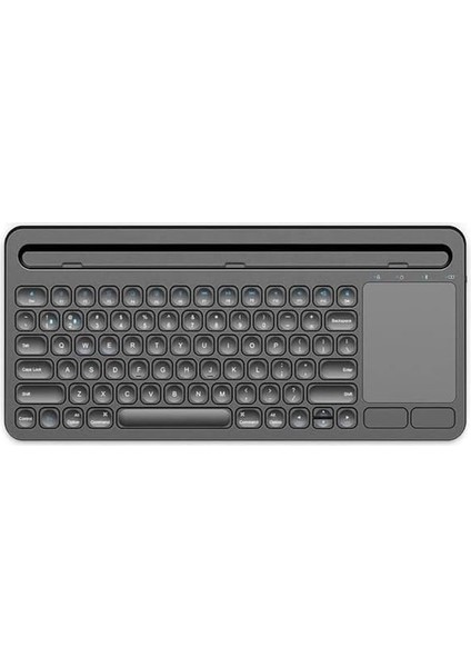 Şarjlı Bluetooth Touchpad Klavye Dual Bağlantı Galaxy Tab S9 Fe Uyumlu Hızlı ve Kolay Kablosuz Bağlantı Tablet ve Telefon ile Kullan Türkçe Q Klavye ZR731