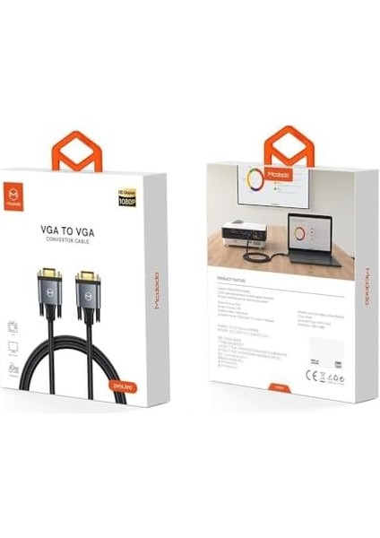 VGA To VGA Dönüştürücü Kablo 2 mt CA-7780