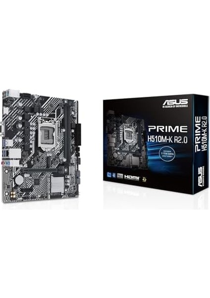 Prıme H510M-K R2.0 Intel H470 LGA1200 Ddr4 3200 HDMI VGA M2 Usb3.2 Matx Asus 5x Protection Iıı, Armoury Crate, Aı Suite 3