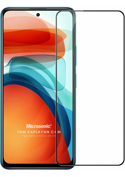 Xiaomi Poco X3 Gt Tam Kaplayan Temperli Cam Ekran Koruyucu Siyah