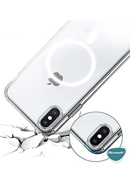 Apple iPhone Xs Max Için Kılıf Magsafe Clear Soft Şeffaf [iphone Xs Max ile Uyumlu Kılıf - Şeffaf]