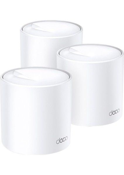 Deco X60(3-PACK), AX5400 Mbps, 1 Ghz Dört Çekirdekli Cpu, Wpa3, Ofdma ve Mu-Mımo, 150 Cihaza Kadar Bağlantı, 650 M²'ye Kadar Kapsama, Mobil Uygulama ile Kolay Kurulum, Wi-Fi 6 Mesh Sistemi