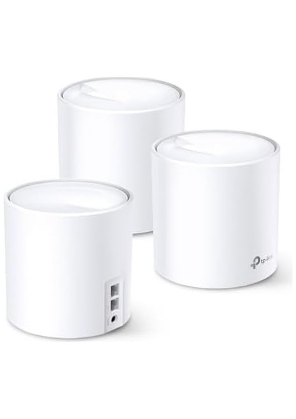 Deco X60(3-PACK), AX5400 Mbps, 1 Ghz Dört Çekirdekli Cpu, Wpa3, Ofdma ve Mu-Mımo, 150 Cihaza Kadar Bağlantı, 650 M²'ye Kadar Kapsama, Mobil Uygulama ile Kolay Kurulum, Wi-Fi 6 Mesh Sistemi