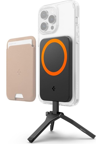 Magfit iPhone Için Magsafe Özellikli Tripod + Telefon Tutucu Stand Black S319 - AMP05994
