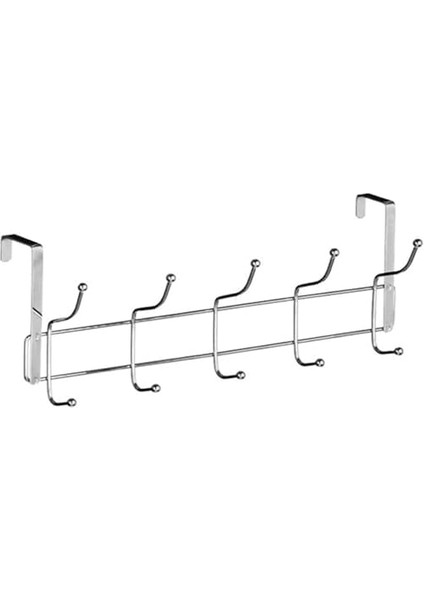 Home 12'li Kapı Arkası Metal Askı,amerikan Kapı Arkası Askılık,banyo,mutfak,yatak Odası Için Kapı Arkasına Takılan Krom Askı (1)