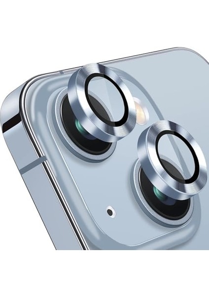 Apple iPhone 14 iPhone 14 Plus Için Kamera Lens Koruyucu Kamera Koruyucu Ultra Ince Yüksek Kaliteli Cam Lens Mercek Koruyucu (Mavi (Sierra Blue))