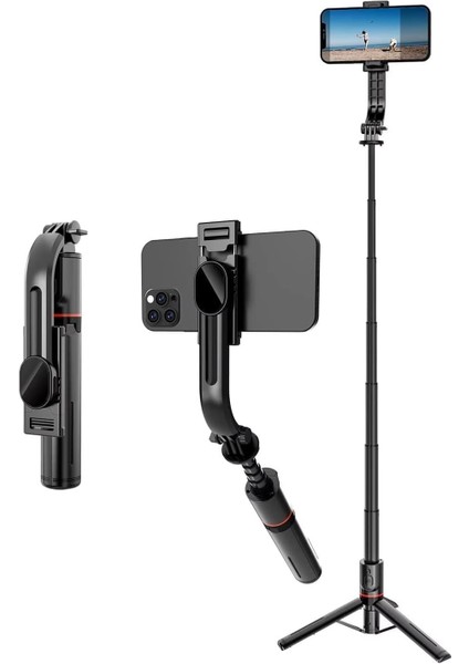 Selfie Çubuğu Uzaktan Kumandalı 116 cm Tripod Özçekim Alüminyum