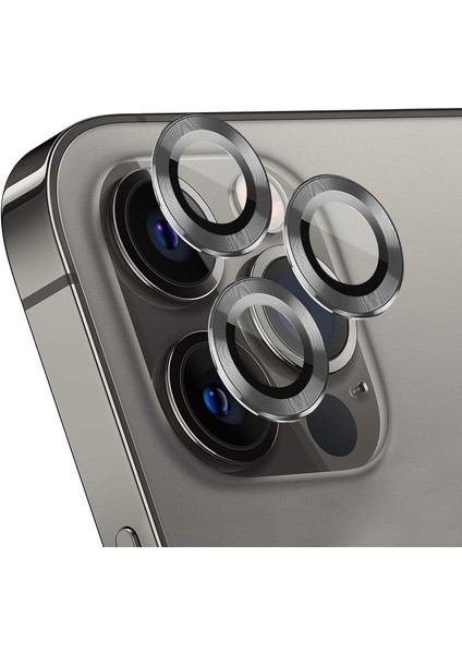 Apple iPhone 13 Pro Max Tekli Kamera Lens Koruma Camı Füme