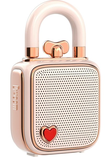 Love-Lock Bluetooth Hoparlör, Küçük Taşınabilir Müzik Kutusu, Kablosuz Stereo Eşleştirme, Retro Ses Kutusu, Sevimli Masaüstü Dekorasyonu, Kızlar Için, Pembe