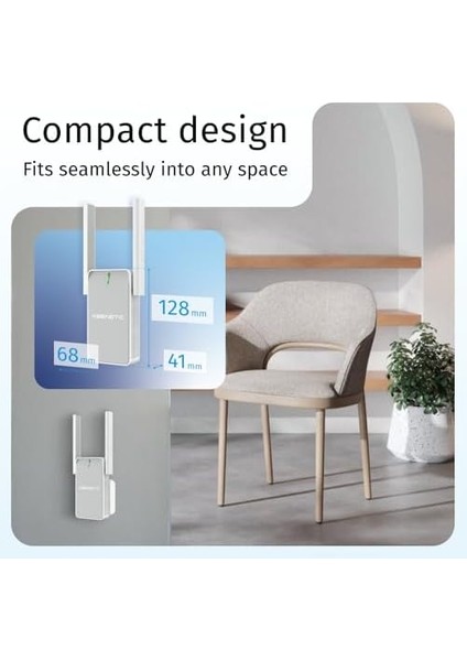 Buddy 5 AC1200 Kablosuz Menzil Genişletici, Wi-Fi Mesh, Repeater, Range Extender, Access Point KN-3311