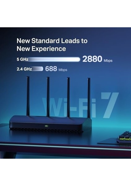 MR27BE; BE3600 Mbps, Fiber Destekli, 2× 2.5 Gbps Wan&lan Port + 2× Gbps Port, Easy Mesh Uyumlu, Dual-Band Wi-Fi 7 Router