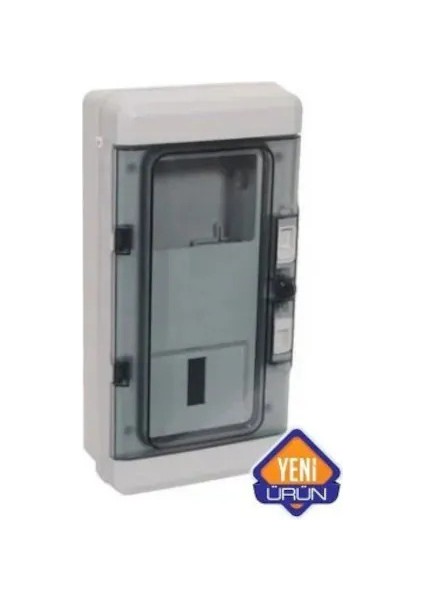 Cetsan Monofaze Sayaç Kutusu IP65 5 Sigorta - Şeffaf PM.0854-1