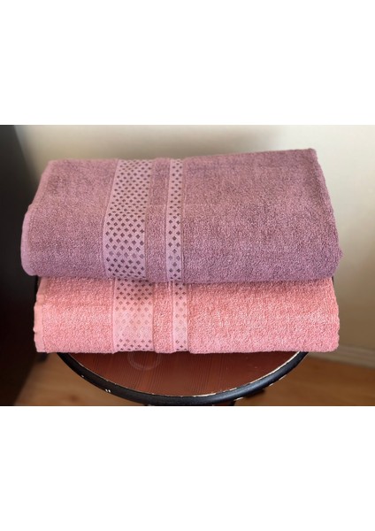 2 Adet Banyo Havlusu 2 Adet El Havlusu Büyük Boy (100*150 / 50*90) Pamuk