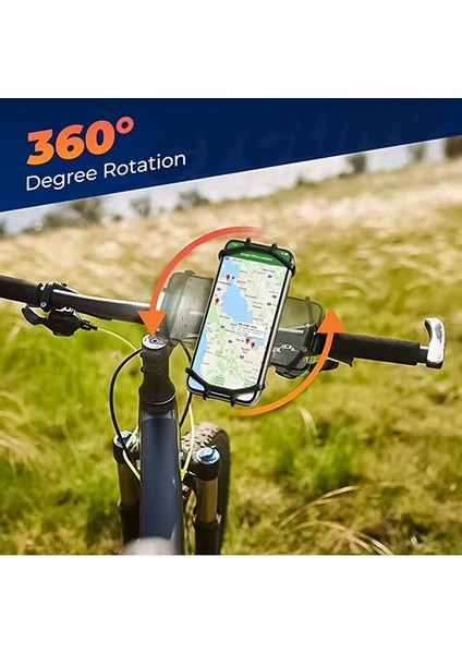 Motorsiklet Bisiklet Atv Elektrikli Scooter İçin Ahtapot Telefon Tutucu 4-6 İnç Telefonlar İçin Uyumlu 360° Dönebilen Silikon Tutacak