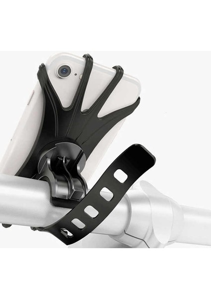 Motorsiklet Bisiklet Atv Elektrikli Scooter İçin Ahtapot Telefon Tutucu 4-6 İnç Telefonlar İçin Uyumlu 360° Dönebilen Silikon Tutacak