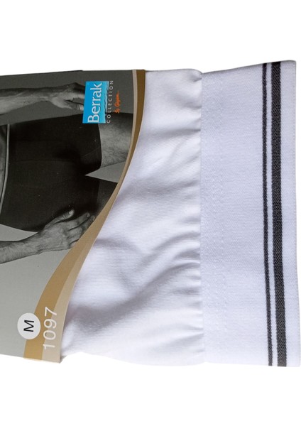 Erkek boxer pamuklu cotton modal slim fit beyaz yumuşak esnek nefes alabilen penye kumaş BBE1-1M