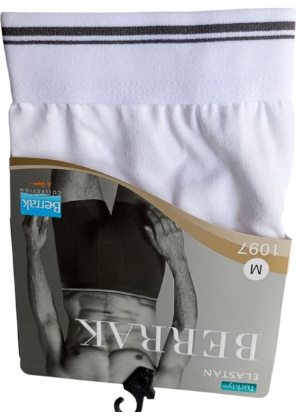 Erkek boxer pamuklu cotton modal slim fit beyaz yumuşak esnek nefes alabilen penye kumaş BBE1-1M