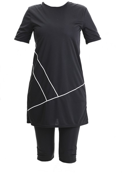 Kısa Kol Havuz Mayo 2501-01 Siyah