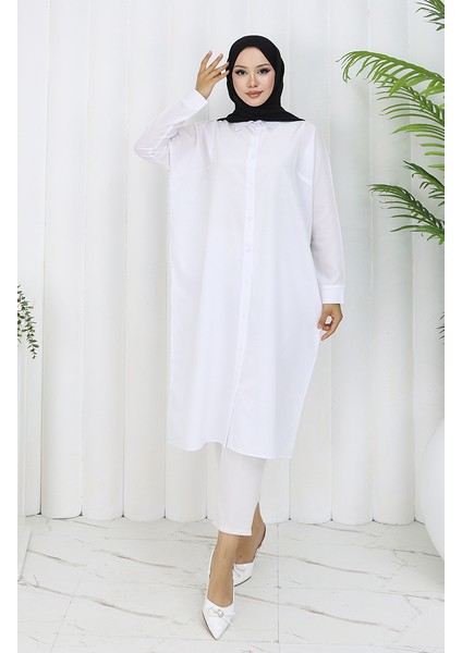 Reglan Kol Tunik 4066-02 Beyaz fiyatları