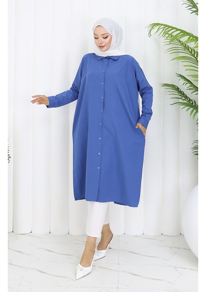Reglan Kol Tunik 4066-03 Indigo