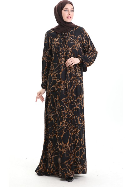 Viskon Kare Yaka Elbise 994585F-01 Siyah modelleri