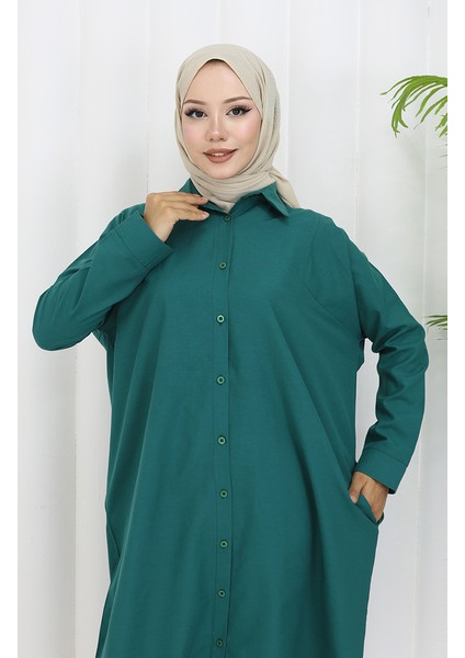 Reglan Kol Tunik 4066-05 Zümrüt Yeşili modelleri