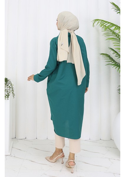 Reglan Kol Tunik 4066-05 Zümrüt Yeşili indirimleri