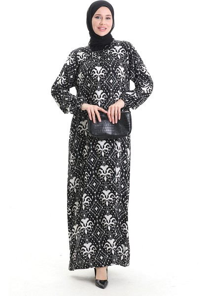 Viskon Kare Yaka Elbise 994585D-01 Siyah fiyatları