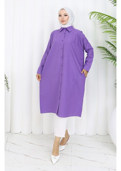 Reglan Kol Tunik 4066-11 Lila