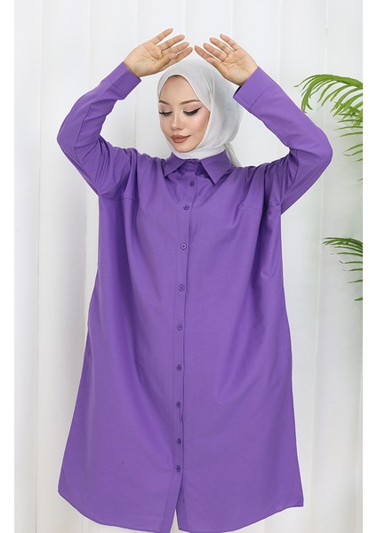 Reglan Kol Tunik 4066-11 Lila modelleri