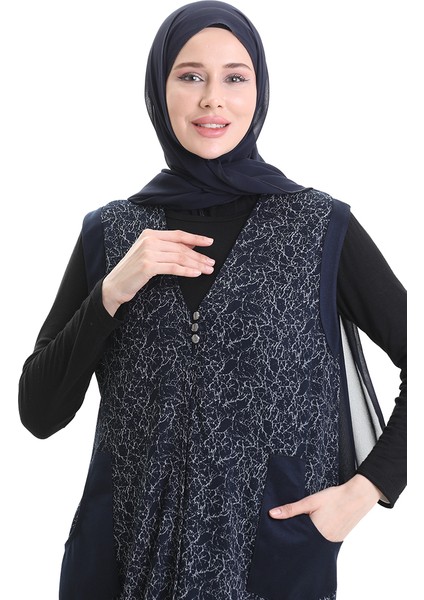 Jakarli Düğmeli Yelek 994727B-02 Lacivert modelleri