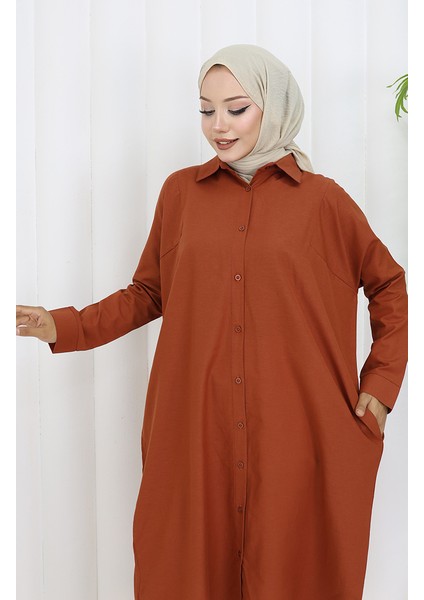Reglan Kol Tunik 4066-09 Kiremit modelleri