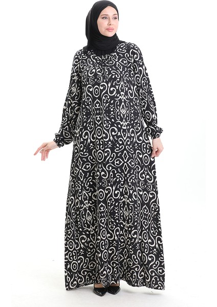 Viskon Kare Yaka Elbise 994585B-01 Siyah modelleri