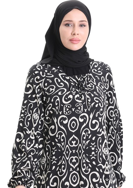 Viskon Kare Yaka Elbise 994585B-01 Siyah fırsatları