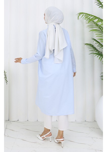 Reglan Kol Tunik 4066-04 Bebe Mavisi indirimleri