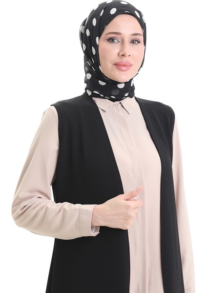 Mevsimlik Uzun Basic Yelek Büyük Beden Anne Yelek 8747A-01 Siyah fırsatları
