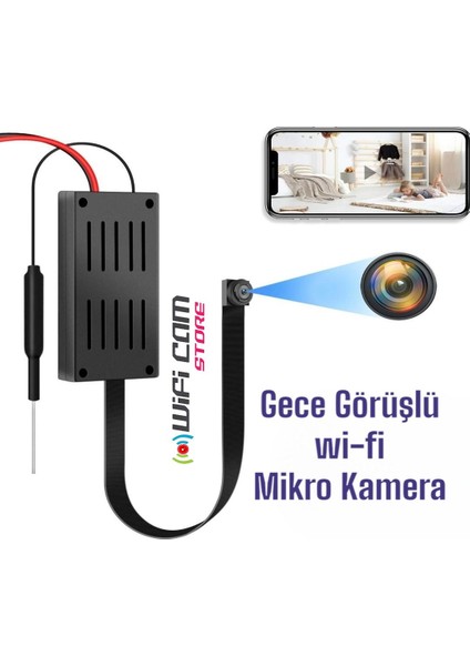 Gece Görüşlü Mikro Wifi Kamera Uzaktan Izleme Sd Karta Kayıt