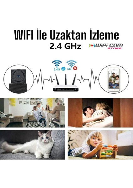 Gece Görüşlü Mikro Wifi Kamera Uzaktan Izleme Sd Karta Kayıt
