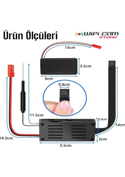 Gece Görüşlü Mikro Wifi Kamera Uzaktan Izleme Sd Karta Kayıt