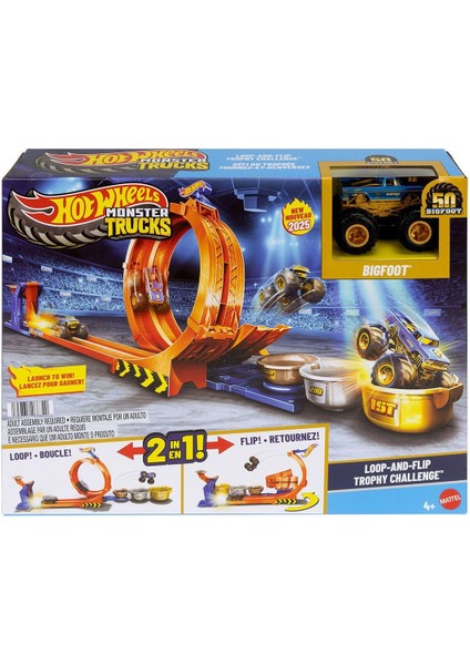 JBX64 Hot Wheels Monster Trucks Döngü ve Takla Bigfoot Oyun Parkuru
