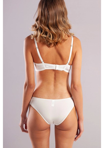 Golshan Gala Balconette Foam Cup Bra, Ekru Konforlu ve Şık Sütyen, Strapless