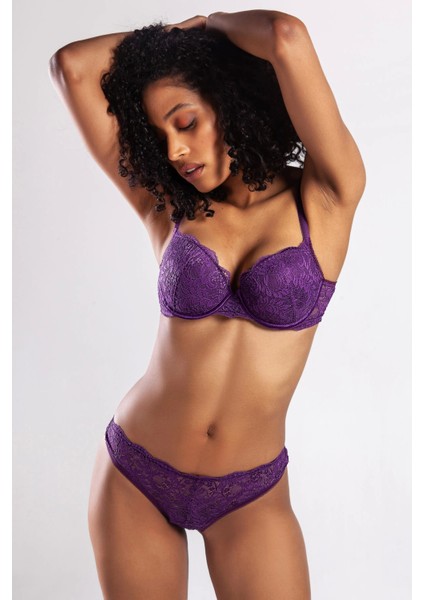 Golshan G.colors Balconette Foam Push Up Bra, Mor Konforlu ve Şık Sütyen
