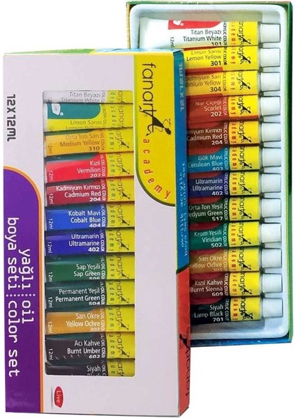 Alex Schoeller Çok Amaçlı Sanatsal Blok 35X50 200 gr 15 Yaprak Fanart 12 Renk 12 ml Yağlı Boya Plastik Spatula Fırça indirimleri