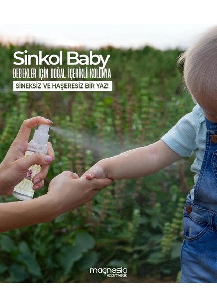 Sinkol Baby Doğal Sinek ve Haşere Kovucu Yaz Kolonyası Sprey 100 ml.