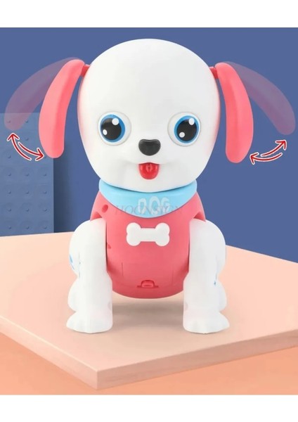 Robot Köpek Hareketli Müzikli Işıklı Emeklemeye Yardımcı Bebek Oyuncak (Tek Adet Fiyatıdır.)