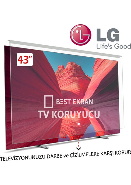 Lg 43" inç 109 Ekran Tv Ekran Koruyucu (KIRILMAZ PANEL)