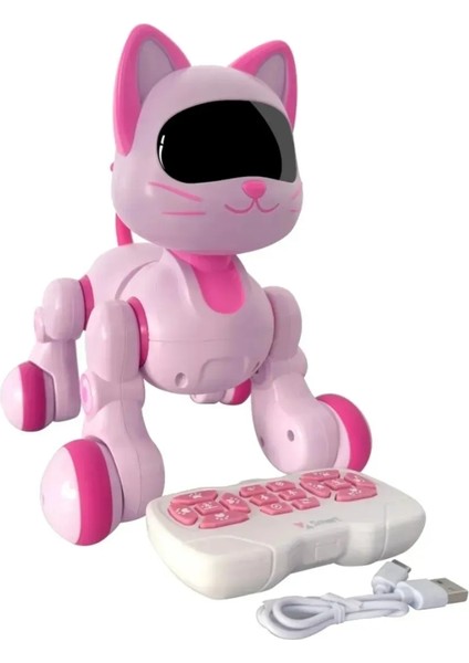 Uzaktan Kumandalı Şarjlı Akıllı Kedi Interaktif Eğitici ve Eğlendirici Robot Oyuncak Kumandalı