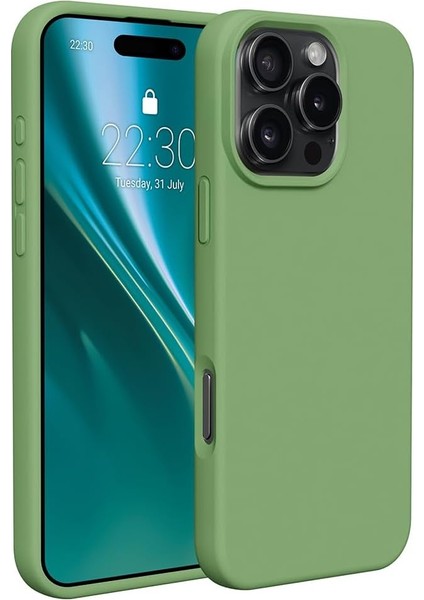 IPhone 16 Pro Kadife Iç Dokulu Silikon Kılıf