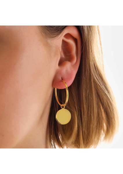 Gümüş Gold Sallantılı Halka Kadın Küpe fiyatları